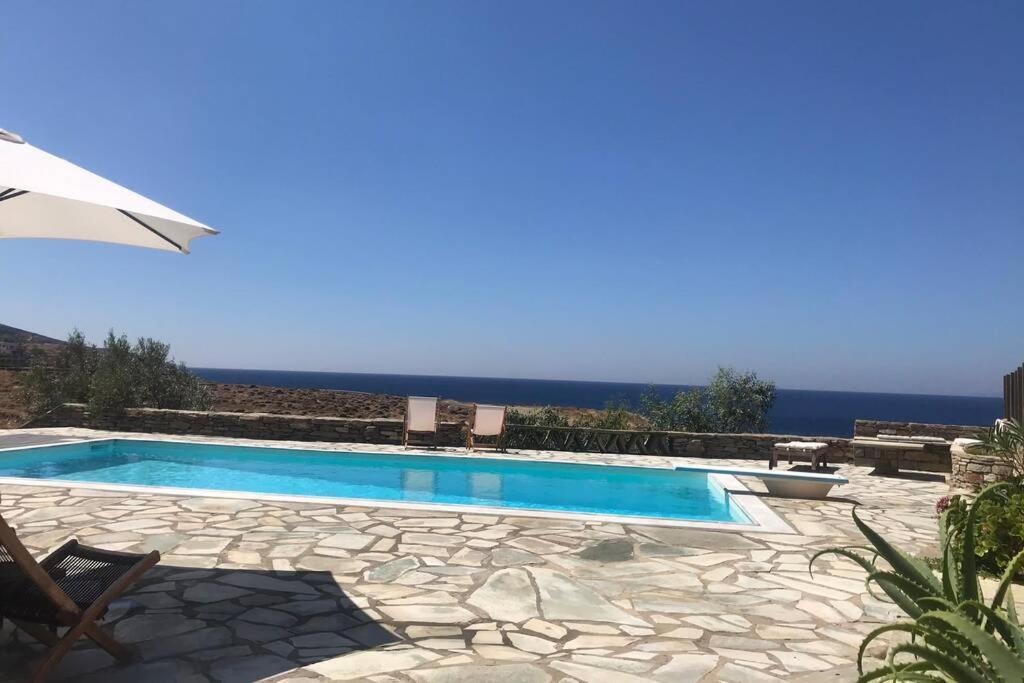 Sunset Villa With Swimming Pool At Tzia Ligia (Kea) Exterior foto